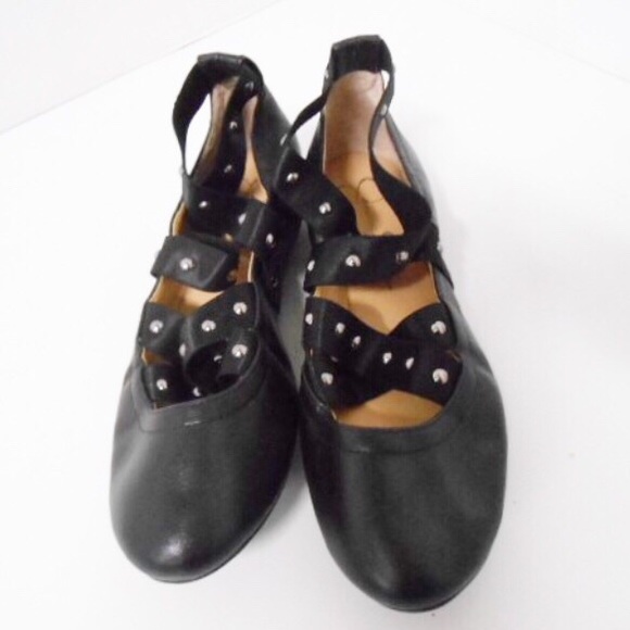 NWOT Jessica Simpson Black Nariah Studded Flats - Picture 5 of 8